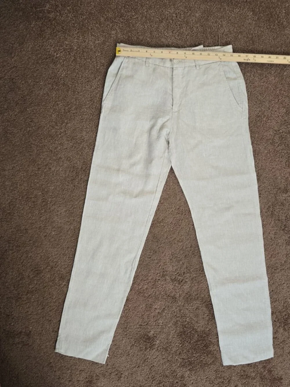 Porter & Ash 100% Linen Pants Beige Oatmeal Men's Resort Quiet Luxury